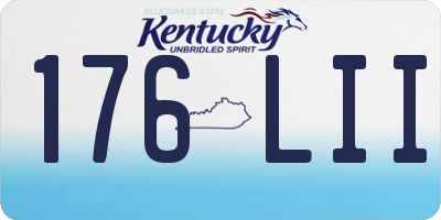 KY license plate 176LII