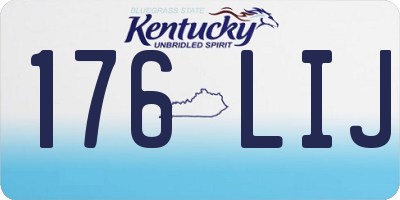 KY license plate 176LIJ