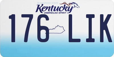 KY license plate 176LIK