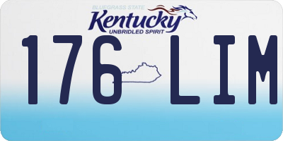 KY license plate 176LIM