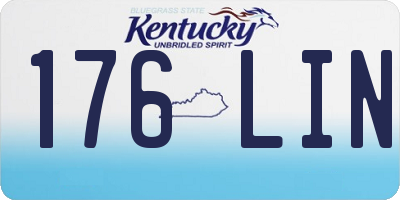 KY license plate 176LIN
