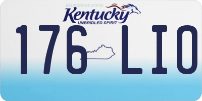 KY license plate 176LIO