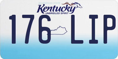 KY license plate 176LIP