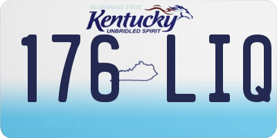 KY license plate 176LIQ