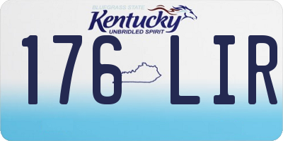 KY license plate 176LIR