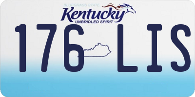 KY license plate 176LIS