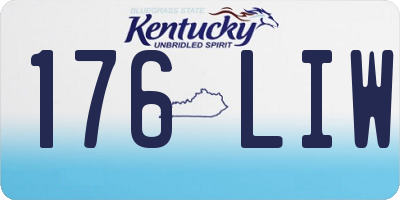KY license plate 176LIW