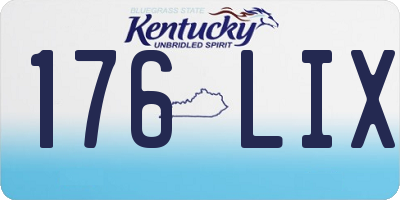 KY license plate 176LIX