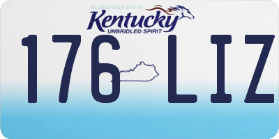 KY license plate 176LIZ