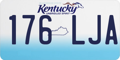 KY license plate 176LJA