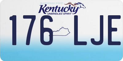 KY license plate 176LJE