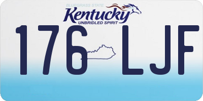KY license plate 176LJF