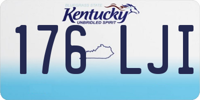 KY license plate 176LJI