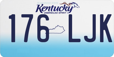 KY license plate 176LJK