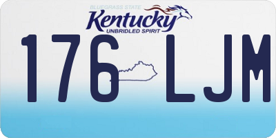 KY license plate 176LJM