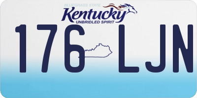 KY license plate 176LJN