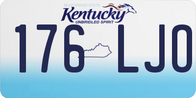 KY license plate 176LJO