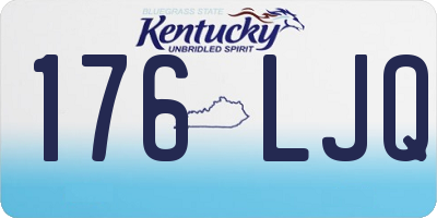 KY license plate 176LJQ