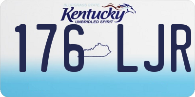 KY license plate 176LJR