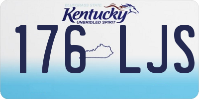 KY license plate 176LJS