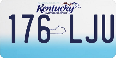 KY license plate 176LJU