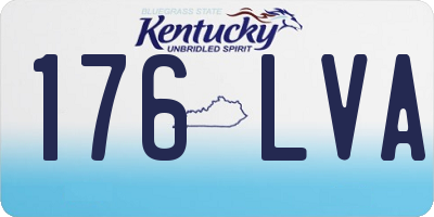 KY license plate 176LVA