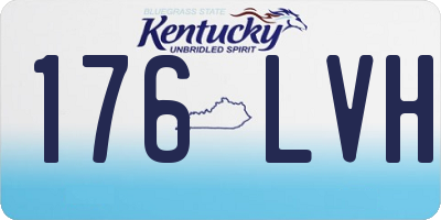 KY license plate 176LVH