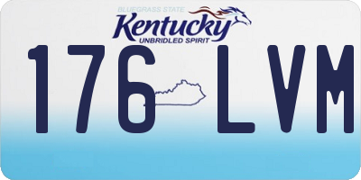 KY license plate 176LVM