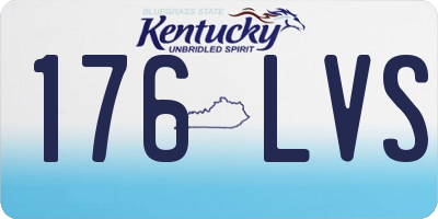 KY license plate 176LVS
