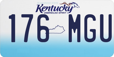 KY license plate 176MGU