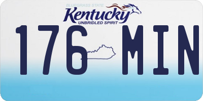 KY license plate 176MIN