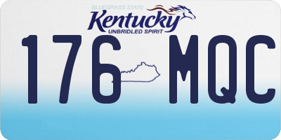 KY license plate 176MQC