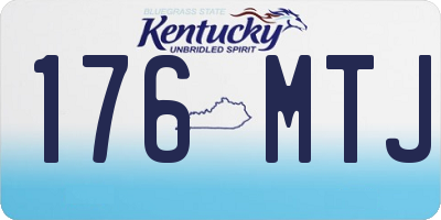 KY license plate 176MTJ