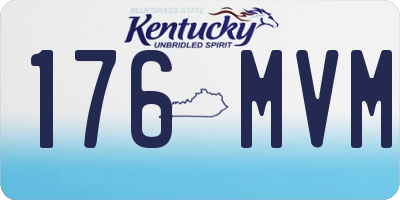KY license plate 176MVM