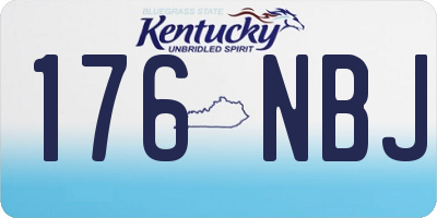 KY license plate 176NBJ