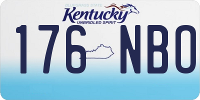 KY license plate 176NBO