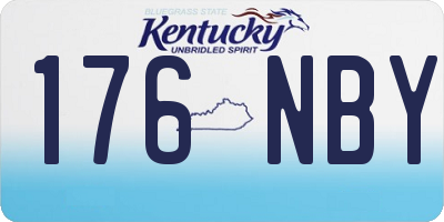KY license plate 176NBY