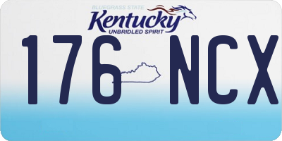 KY license plate 176NCX