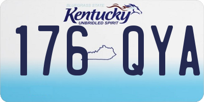 KY license plate 176QYA