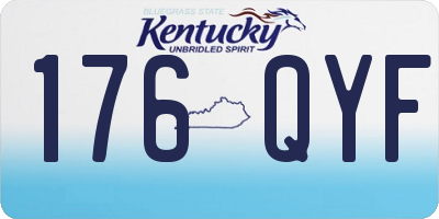 KY license plate 176QYF