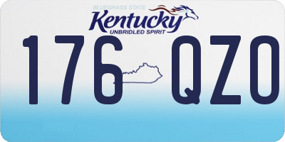 KY license plate 176QZO