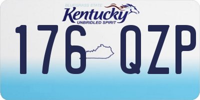 KY license plate 176QZP