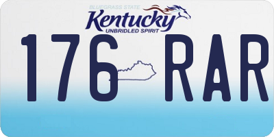 KY license plate 176RAR