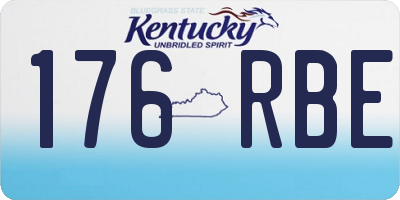 KY license plate 176RBE