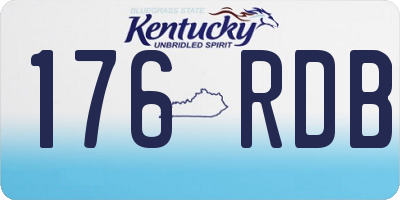 KY license plate 176RDB