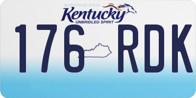 KY license plate 176RDK