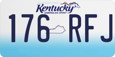 KY license plate 176RFJ