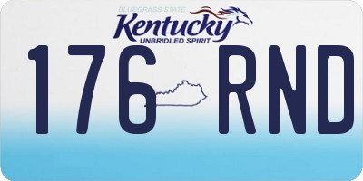 KY license plate 176RND