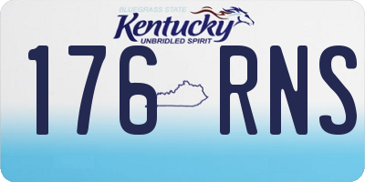 KY license plate 176RNS