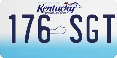 KY license plate 176SGT